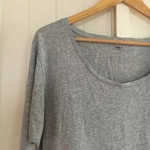 Gray 3/4 sleeve tee